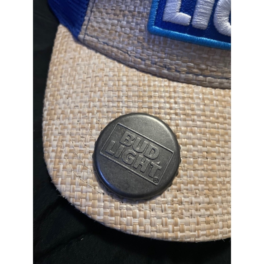 Bud Light Paper Straw Adjustable Baseball Cap - Picture 2 of 6